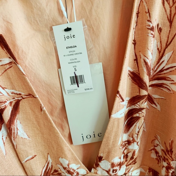 NWT Joie Ethelda 100% Linen Midi Dress Small - Picture 3 of 7